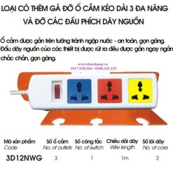Ổ cắm kéo dài Lioa 3D12NWG chính hãng