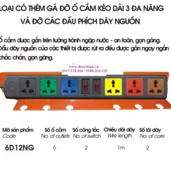 Ổ cắm kéo dài Lioa 6D12NG chính hãng