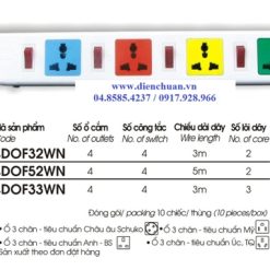 Ổ cắm kéo dài đa năng Lioa 4DOF52WN