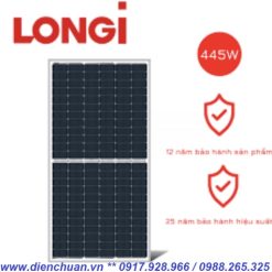 TẤM PIN NĂNG LƯỢNG MẶT TRỜI LONGI 445W HAI MẶT KÍNH