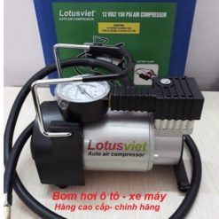 Bơm hơi ô tô xe máy 12V 14A Lotusviet CY102-2S